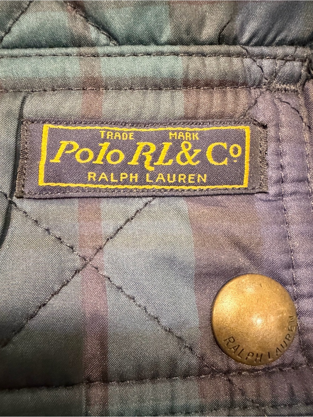 Polo Ralph Lauren Polo Club Quilted Black Watch Plaid Vest Men’s XXL - Picture 2 of 7